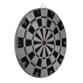Cible De Fléchettes Argent métallisé chic et noir (Devant gauche)