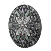 Cible De Fléchettes Argent Poutarde Décoratif Violet (Devant droit)