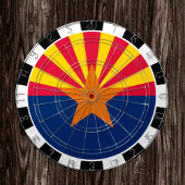 Cible De Fléchettes Arizona Dartboard USA & Arizona Drapeau / plateau 