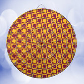 Cible De Fléchettes Arizona Pop Art Geometric Maroon Gold Pattern 