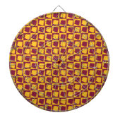 Cible De Fléchettes Arizona Pop Art Geometric Maroon Gold Pattern  (Devant)