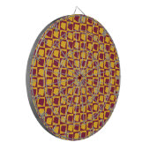 Cible De Fléchettes Arizona Pop Art Geometric Maroon Gold Pattern  (Devant gauche)