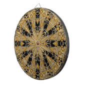 Cible De Fléchettes Armoire noire or fleurie ornée (Devant droit)