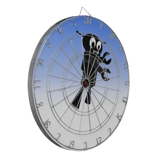 Cible De Fléchettes Arrière - plan Black Flying Robot Blue Sky (Devant gauche)