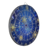 Cible De Fléchettes Arrière - plan Bleu XMAS avec des flocons de neige (Devant gauche)