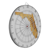 Cible De Fléchettes Arrière - plan Parchemin Avec Floride Carte (Devant gauche)