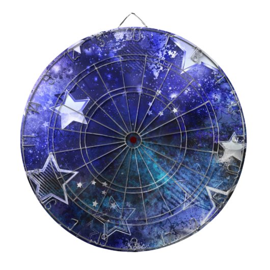 Cible De Fléchettes Arrière - plan spatial avec étoiles (Devant)