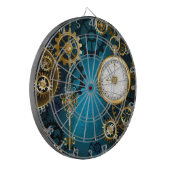 Cible De Fléchettes Arrière - plan turquoise à vapeur avec Gears (Devant gauche)