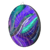 Cible De Fléchettes Art Abstrait Purple N Feuille Turquoise (Devant droit)