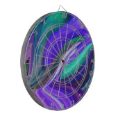 Cible De Fléchettes Art Abstrait Purple N Feuille Turquoise (Devant gauche)