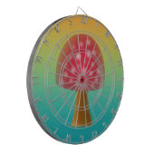 Cible De Fléchettes Art amusant des champignons rouges et blancs (Devant gauche)