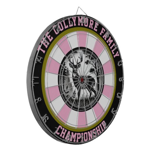 Cible De Fléchettes Art ciblé par les cerfs de forêt rustiques (Devant gauche)