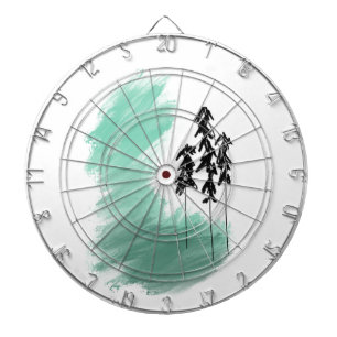 Cible De Fléchettes art de l'arbre vert scandinave simple moderne ment