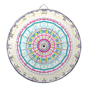 Cible De Fléchettes Art de mandala coloré vibrant