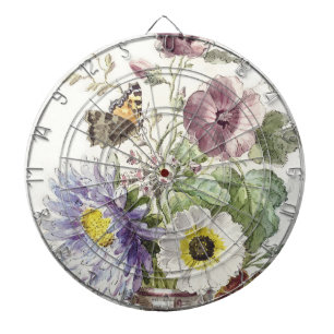 Cible De Fléchettes Art floral papillon vintage de William van Leen