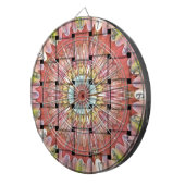 Cible De Fléchettes Art inspiré par l'Afrique Imprimé- Design géométri (Devant droit)