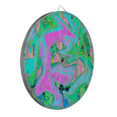 Cible De Fléchettes Art Liquide rose et bleu clair rétro sur Hydrangea (Devant gauche)