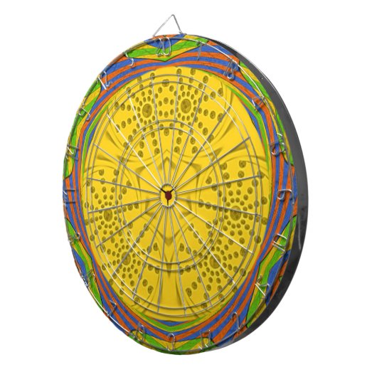 Cible De Fléchettes Art Motif Égyptien Imprimer À damiers Conception C (Devant droit)