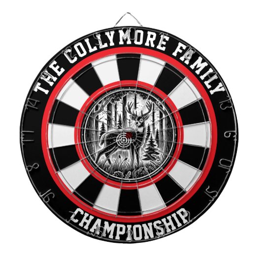 Cible De Fléchettes Art mural de cerfs ciblé en gras (Devant)