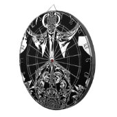 Cible De Fléchettes Art noir et blanc africain (Devant droit)