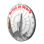 Cible De Fléchettes Artiste au travail (Devant droit)
