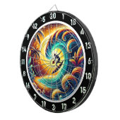 Cible De Fléchettes Artwork de surfer Sunset Wave (Devant droit)