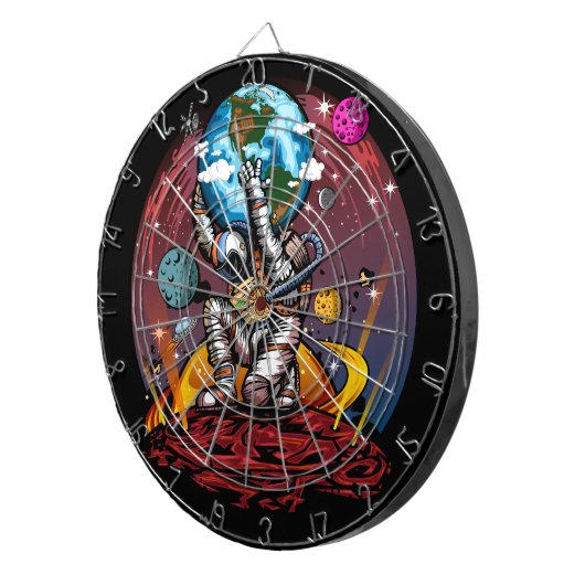 Cible De Fléchettes Atlas Space Man (Devant droit)