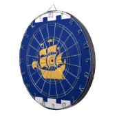 Cible de fléchettes avec drapeau de la ville de Qu (Devant droit)