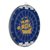Cible de fléchettes avec drapeau de la ville de Qu (Devant gauche)