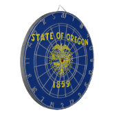 Cible de fléchettes avec drapeau de l'Oregon, État (Devant gauche)