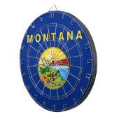 Cible de fléchettes avec drapeau du Montana, États (Devant droit)