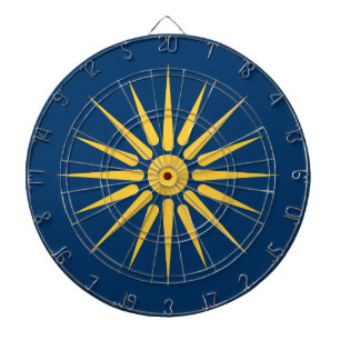 Cible de fléchettes avec le drapeau de Macédoine,