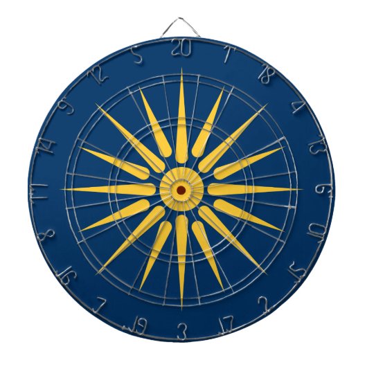 Cible de fléchettes avec le drapeau de Macédoine, (Devant)