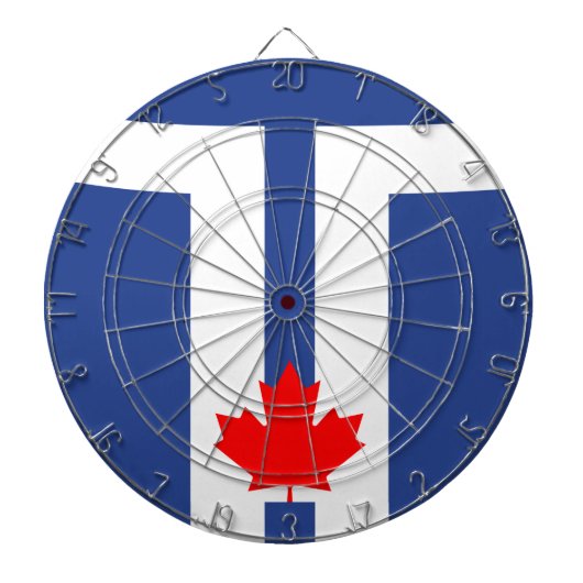 Cible de fléchettes avec le drapeau de Toronto, Ca (Devant)