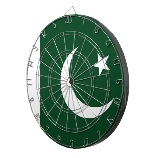 Cible de fléchettes avec le drapeau du Pakistan (Devant droit)