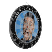 Cible de fléchettes avec photo de visage drôle per (Devant gauche)