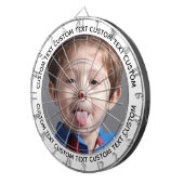 Cible de fléchettes avec photo personnalisée et te (Devant droit)