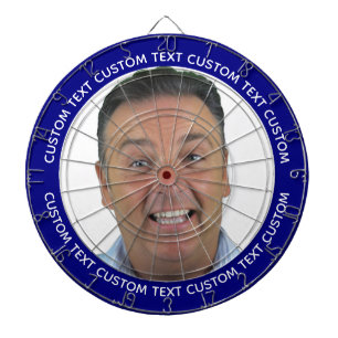 Cible de fléchettes avec photo personnalisée et te