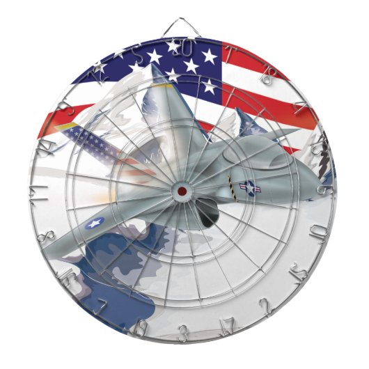 Cible De Fléchettes Avion américain Jet (Devant)