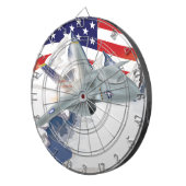 Cible De Fléchettes Avion américain Jet (Devant droit)