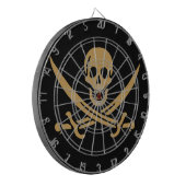 Cible De Fléchettes Aztec Gold Crâne et cutlass Pirate Calico Jack (Devant gauche)