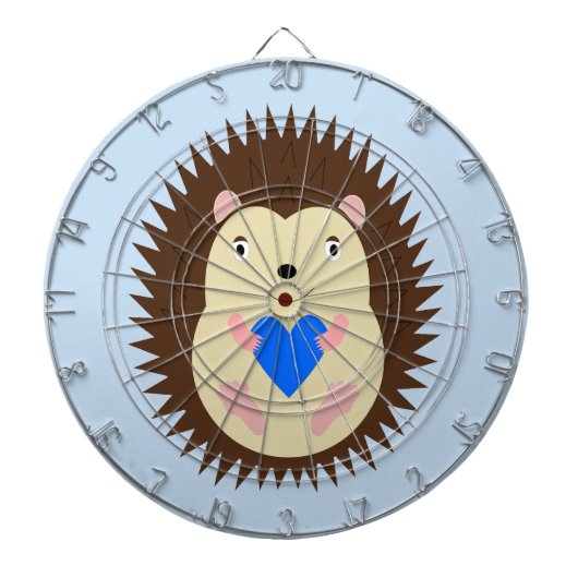 Cible De Fléchettes Baby Boy Blue Heart Hedgehog (Devant)