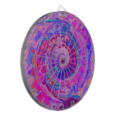 Cible De Fléchettes Balayage Abstrait rétro violet et orange (Devant gauche)