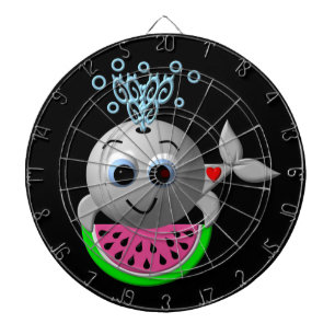 Cible De Fléchettes Baleine mignonne et pastèque