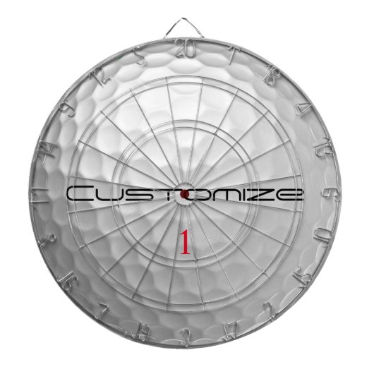 Cible De Fléchettes Balle de golf blanche texturée avec nom et numéro (Devant)