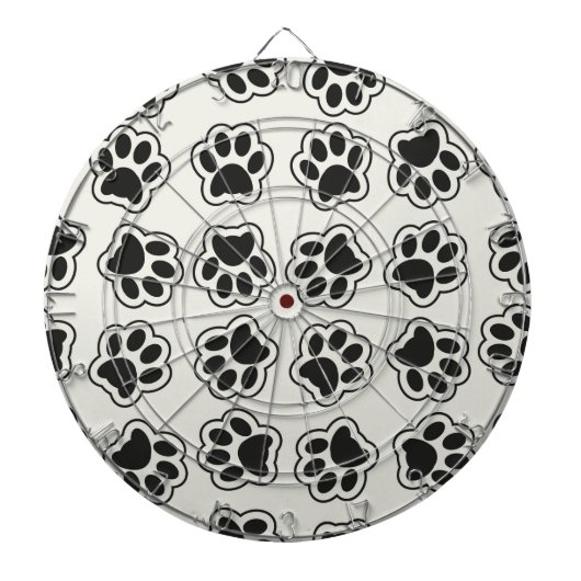 Cible De Fléchettes Balles noires, Paws de chien, Paws de chat, Plan (Devant)