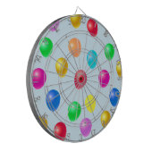 Cible De Fléchettes Ballons de fête multicolores sur fond bleu clair (Devant gauche)