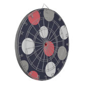 Cible De Fléchettes Balls Cercles Motif gris blanc corail rose (Devant gauche)