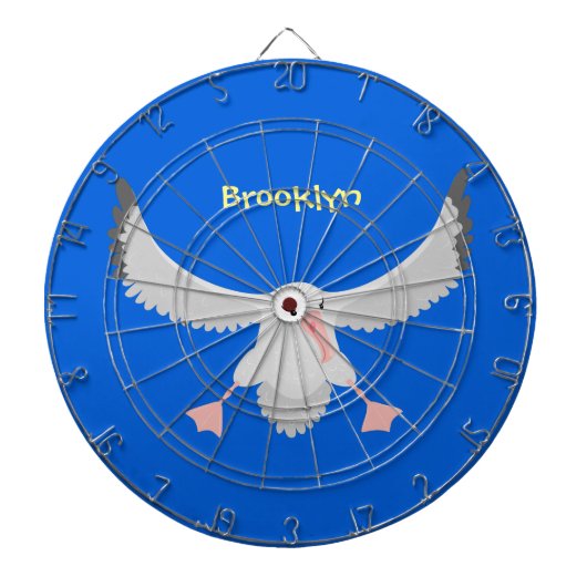 Cible De Fléchettes Bande dessinée de l'oiseau mûre albatros (Devant)