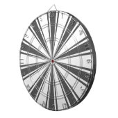 Cible De Fléchettes Bandes solaires funky rétro noir et blanc (Devant droit)